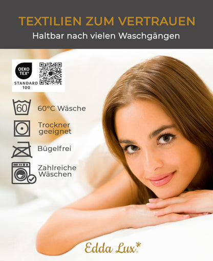EDDA LUX Premium Spannbettlaken Boxspringbett 180-200x200-220 cm weiss