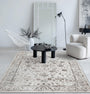 the carpet Mila Kurzflor Teppich mit 3D-Effekt, Creme, 200 x 290 cm, rechteckig mit Bordüre