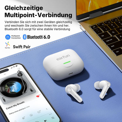 EarFun Air Pro 4+ In-Ear Bluetooth Kopfhörer mit Noise Cancelling