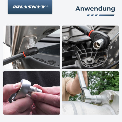 HASKYY Steckschlüssel Set Vielzahn XZN 1/2" - 33-teilig