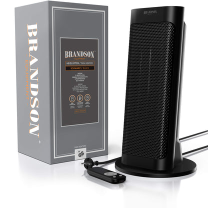 Brandson Heizlüfter Leise & Effizient mit Fernbedienung – Schwarz