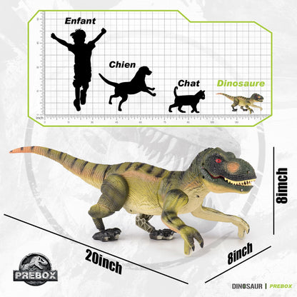 PREBOX Ferngesteuerter Dinosaurier RC Dino Roboter mit Sprühfunktion