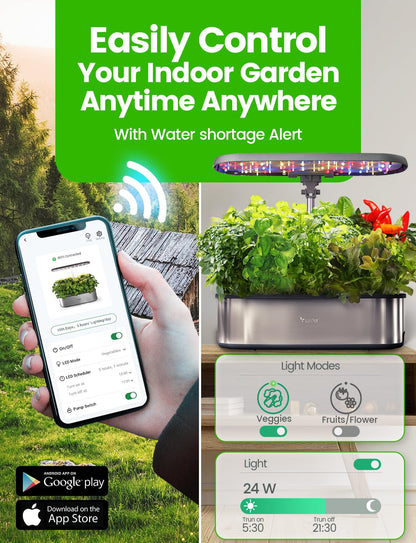 LETPOT LPH-SE WiFi Hydroponik System - 12 Hülsen Indoor Garten