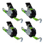 SHZ Automatik Spanngurt mit Spitzhaken 3,5 m x 25 mm 340 daN 4er-Set, selbstaufrollend, zur Ladungssicherung