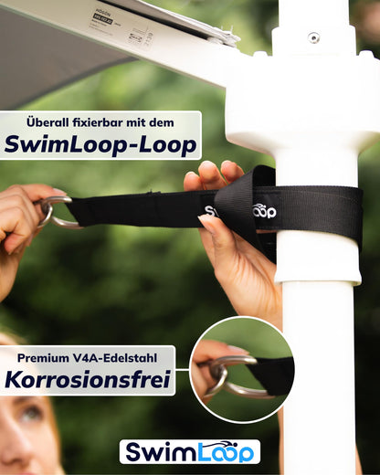 SwimLoop Schwimmgurt Schwimmtrainer mit Schwimmseil für kleine Pools