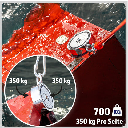 MAGFISHION Magnetfischen Mega Set 2x350KG – Ø94mm