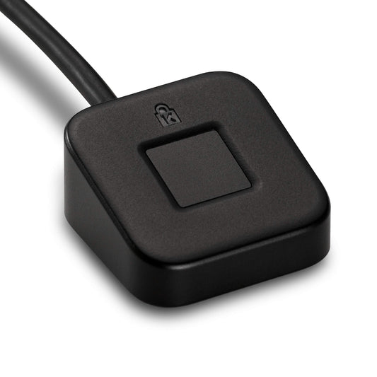 Kensington VeriMark Desktop Fingerabdruckleser - Schwarz. Kompakter USB-Sensor für biometrische Windows Hello Authentifizierung.
