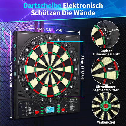 Coanhctm Profi E-Dartscheibe mit Deutscher Stimme