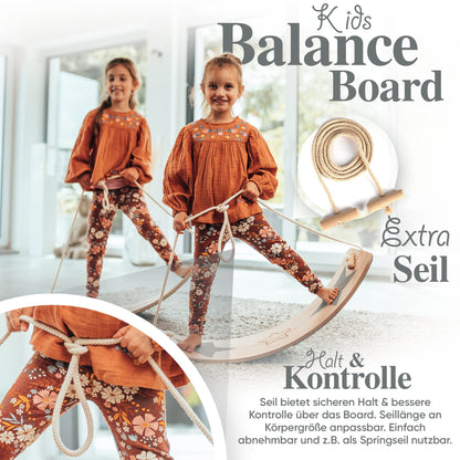 Kids Woody Star Balance Board Kinder Wackelbrett Holz 80x30cm