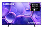 Samsung Crystal UHD U8079F 4K LED Fernseher - 50 Zoll. Rechteckiges, schwarzes Gerät mit dünnem Rahmen zur 4K-Inhaltswiedergabe.