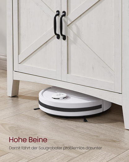 VASAGLE Küchenschrank BBK341W01 Sideboard – vintageweiss-honigbraun