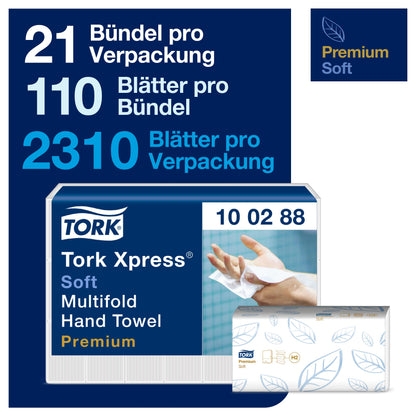 Tork Xpress Multifold H2 Premium weiche Falthandtücher – weiss 100288