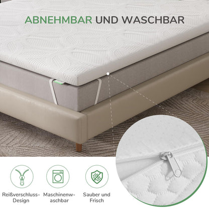 Novilla Matratzen Topper 140x200 cm, 5 cm Gel-Memory-Schaum
