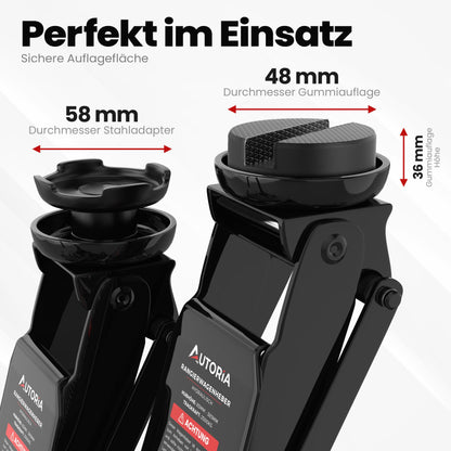 AUTORIA Wagenheber 2.5T flach hydraulisch mit Koffer