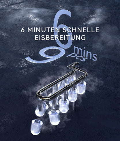 ecozy Eiswürfelmaschine Klein, selbstreinigend, 2 Eiswürfelgrössen
