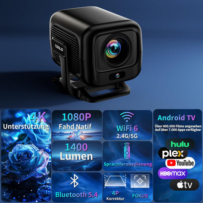 Coolid C3 Mini Beamer Full HD 1080P mit WiFi 6 und Bluetooth 5.4