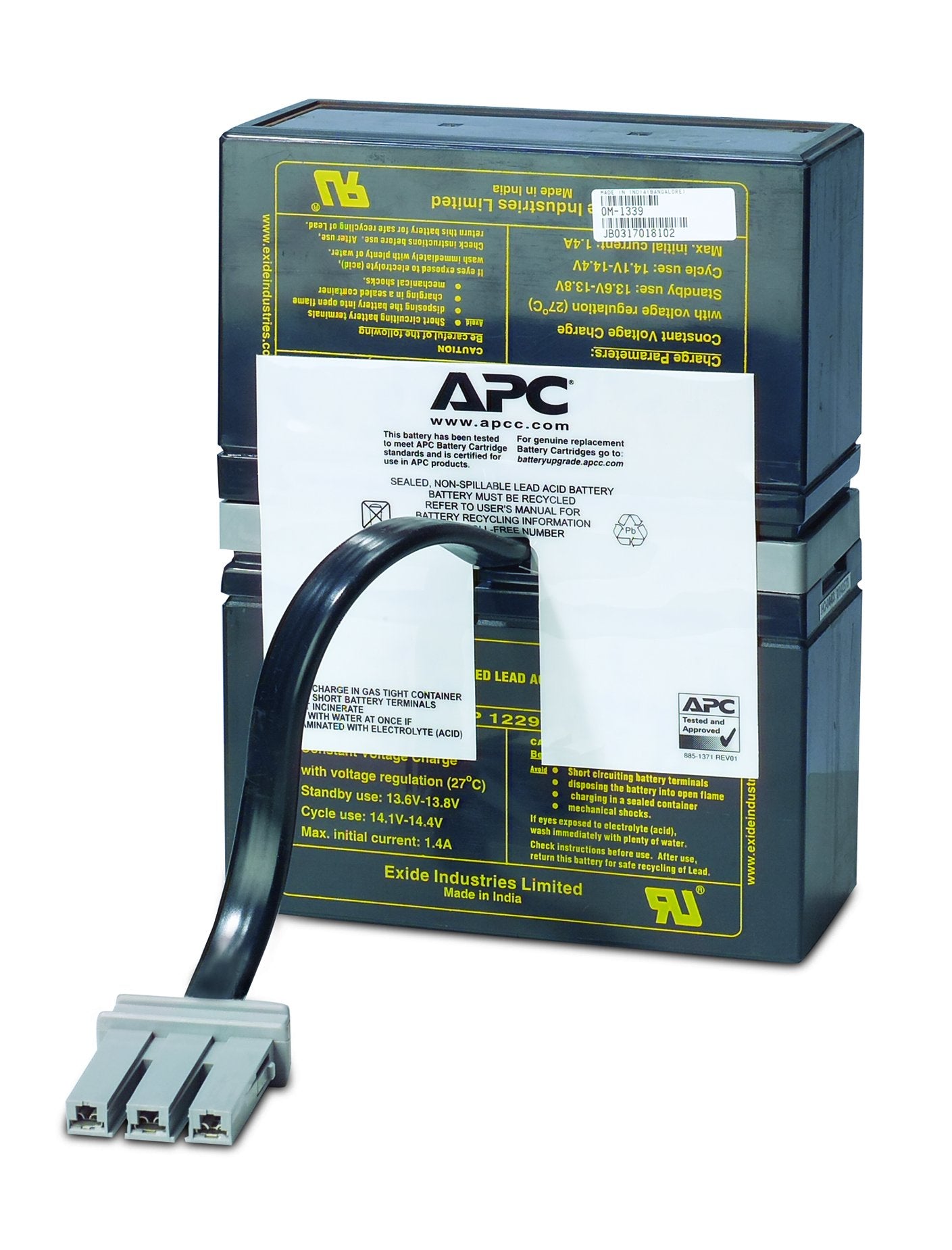 APC RBC32 Ersatzbatterie – Cartridge #32 für USV. Rechteckige, schwarze Ersatzbatterie zur unterbrechungsfreien Stromversorgung.
