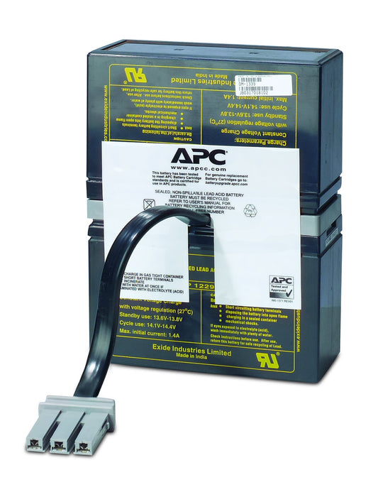 APC RBC32 Ersatzbatterie – Cartridge #32 für USV. Rechteckige, schwarze Ersatzbatterie zur unterbrechungsfreien Stromversorgung.