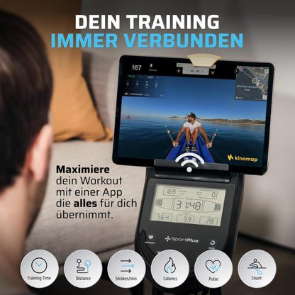 SportPlus Rudergerät Klappbar – extra leiser Magnetwiderstand