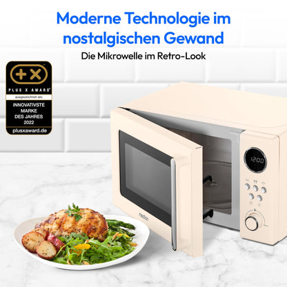 MEDION Retro Mikrowelle MD15000 - 20L 800W Digital Beige