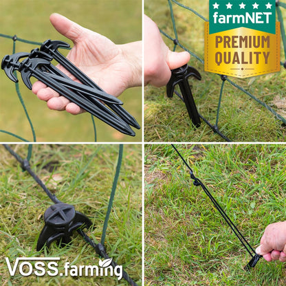VOSS.farming farmNET+ Schafnetz Elektrozaun 25m 90cm grün