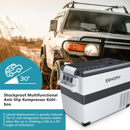 EUHOMY Kompressor Kühlbox 40L CF-45 mit App-Steuerung, 12V/24V