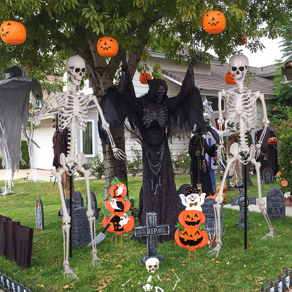 Halloween Plastikskelett Ganzkörper – Bewegliche Gelenke 240cm