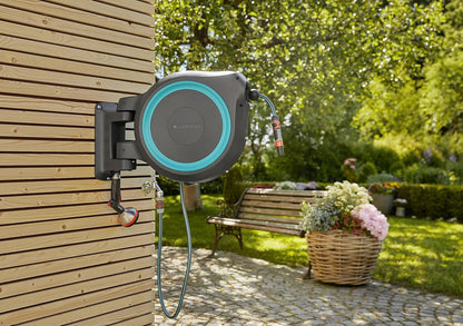 Gardena Wand-Schlauchbox RollUp M/L 25m türkis