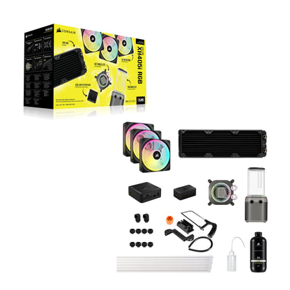 Corsair Hydro X iCUE LINK XH405i Wasserkühlungs-Kit Stahlgrau