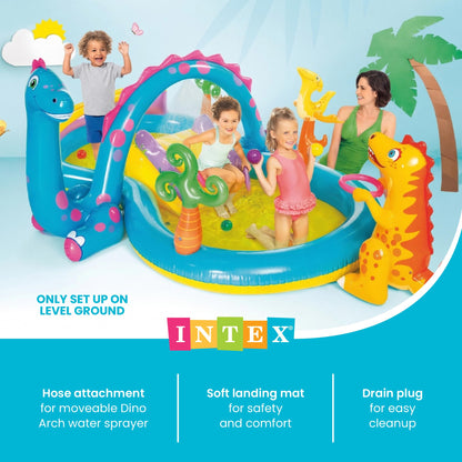 Intex Dinoland 57135EP Wasserspielcenter aufblasbar mit Rutsche