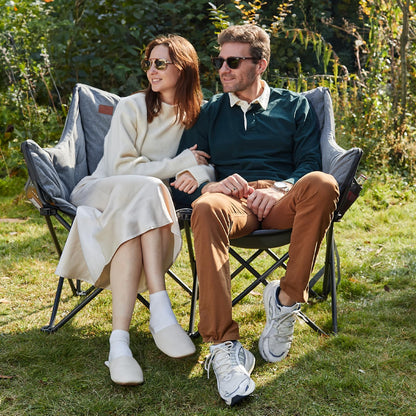 EVER ADVANCED Faltbares Campingsofa 2-Sitzer XXL - Grau