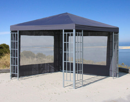 QUICK STAR Pavillon Seitenteile 3x3m mit Fenster, 2 Stück, Anthrazit