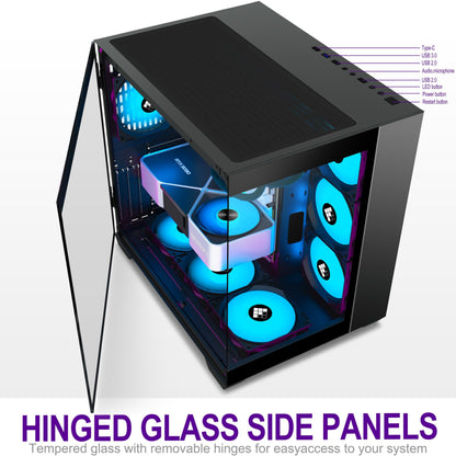 FOIFKIN F600 ATX Gaming PC Gehäuse Mid-Tower - Schwarz