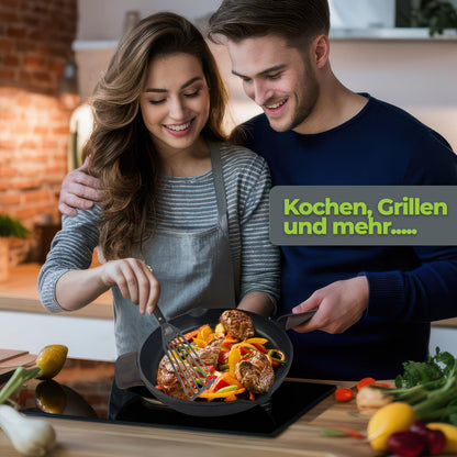 THOR Gusseisenpfanne Induktion 28cm - Geschliffene Oberfläche