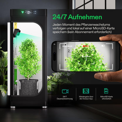 VIVOSUN GrowCam C4 2K QHD WLAN Kamera für Growzelt & Indoor