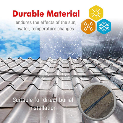 MutecPower CAT 7 SSTP Aussen Erdkabel 50m Schwarz