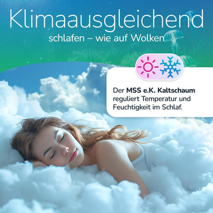 MSS e.K. Aqua Deluxe 7-Zonen Kaltschaummatratze - 140x190cm H2/H3