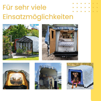Schattennetz Auto Hund – Alu Hitzeschutz UV-Schutz 4x6 m