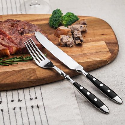 Alata Tafelbesteck Set Berlin – 6 Personen Schwarzgriffe