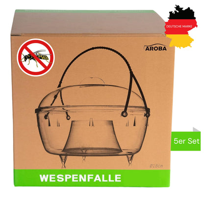 Aroba Profi Wespenfalle Insektenschutz - 5er Set 18cm