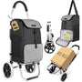 Safe Age Einkaufstrolley mit Kühlfach und Sackkarren-Funktion, klappbar, leise Räder