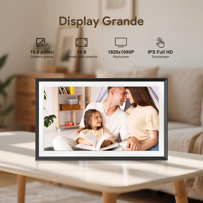 Frameo Digitaler Bilderrahmen 15.6 Zoll 32GB Full HD WLAN