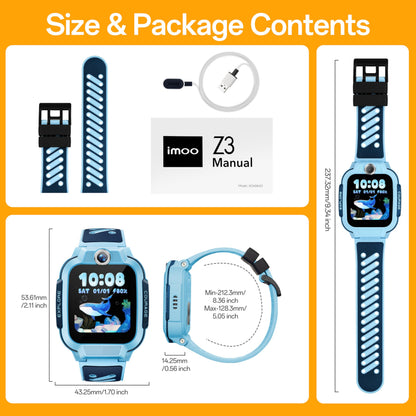 imoo Z3 Smartwatch für Kinder mit GPS, 4G und SOS, rosa