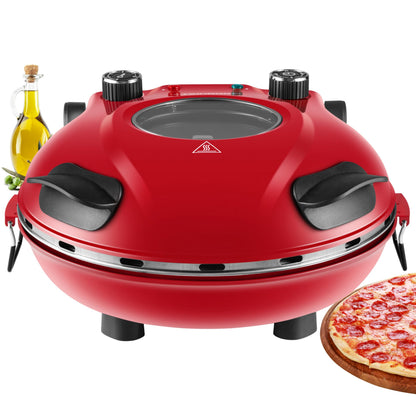 Steinborg Pizzaofen elektrisch mit 32 cm Schamottestein, 390 °C
