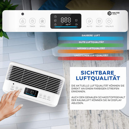 Balter LR-02 Luftreiniger – HEPA H13, Weiss für Allergiker