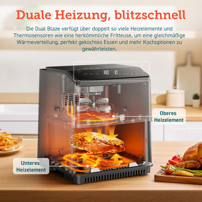 COSORI Dual Blaze Heissluftfritteuse - 6.4L WiFi Dunkelgrau