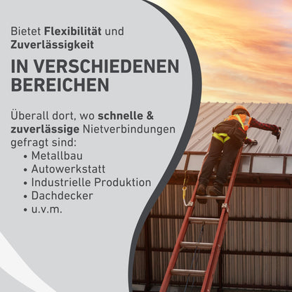 Fortum 2-in-1 Nietaufsatz Blindnieten & Nietmuttern für Akkuschrauber