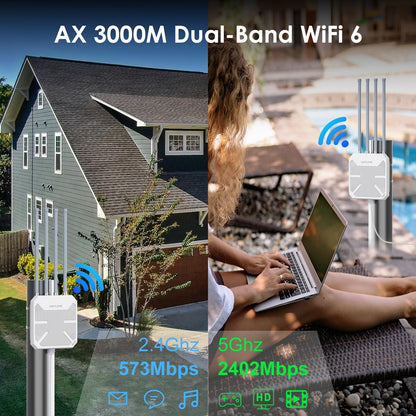 Wavlink WN573HX3 Outdoor WiFi 6 Mesh Repeater/AP - AX3000