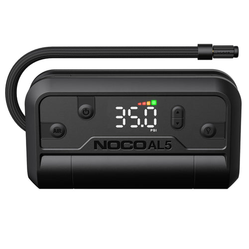 NOCO Air AL5 Akku-Luftpumpe – kabelloser Kompressor mit Display und geflochtenem Aufblasschlauch