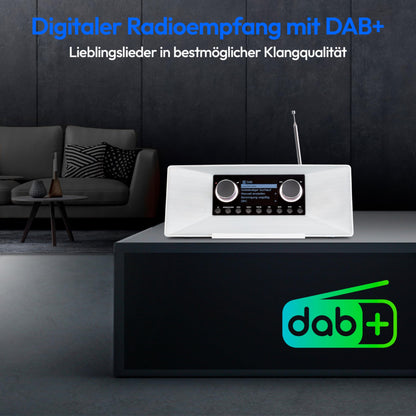 MEDION P85333 Internetradio mit WLAN und DAB+ – Weiss
